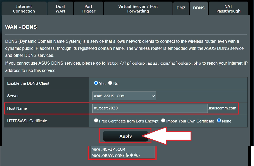 Asus RT-AC1300G hostname