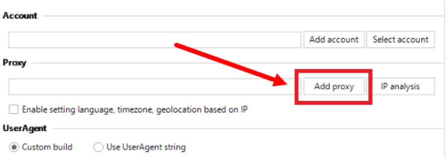 Marketer Browser proxy