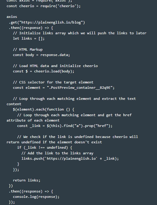 Cheerio getting the parser ready