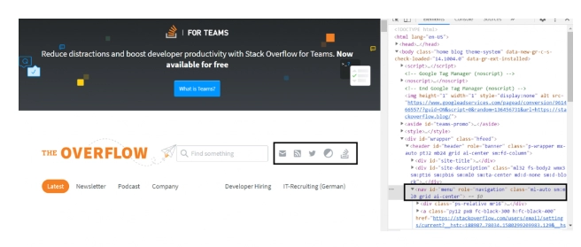 Playwright fetching navigation links