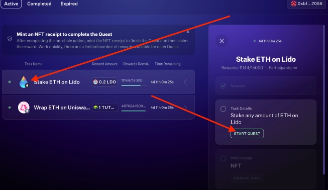 Rabbithole start quest