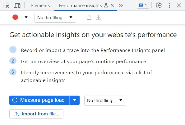 DevTools проверка скорости сайта пользователями