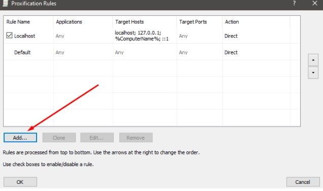 Proxifier set proxy server rules for Zoom