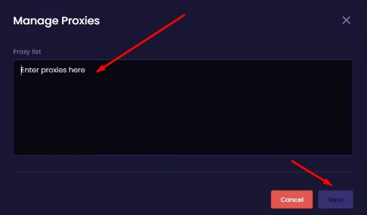 Stellar AIO set proxy server parameters