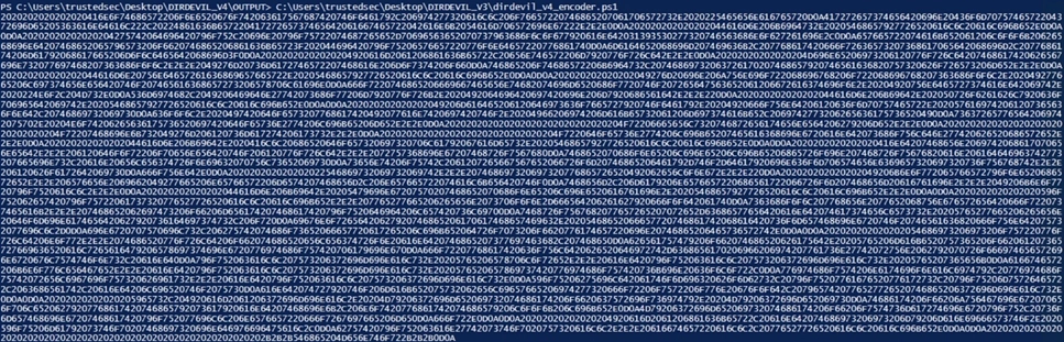 data in hexadecimal notation