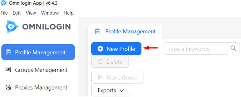 Omnilogin: create a new profile