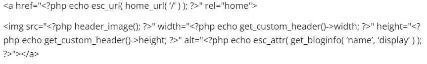 Example of the line responsible for entering the logo