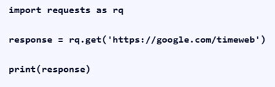 Requests in Python: response about the absence