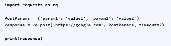 Requests in Python: error in executing a POST request