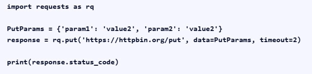 Requests in Python: processing a PUT request