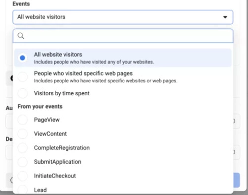 Special audiences: "All site visitors"