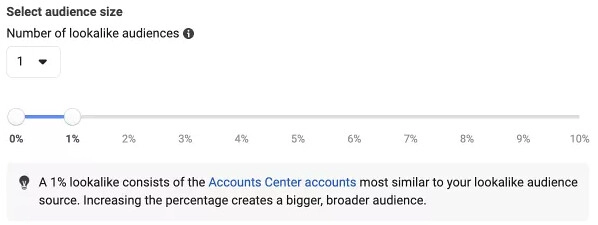 Similar audiences: set the size