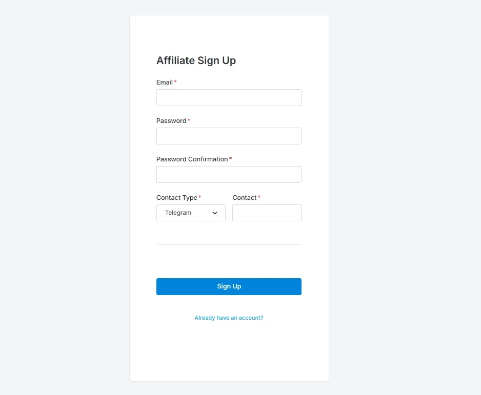 Registration and getting started with Magic Click Partners