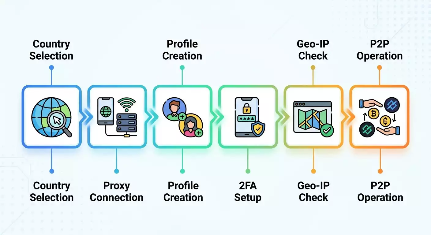 Bybit и OKX с мобильными прокси: пошаговый гайд по аккаунтам и P2P