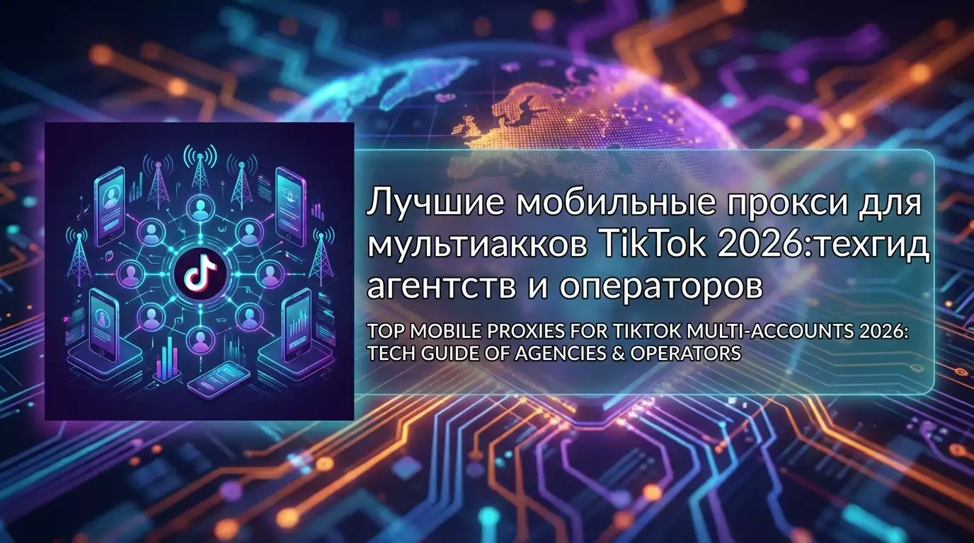 Best Mobile Proxies for TikTok Multi-Accounts 2026: Tech Guide for Agencies and Operators